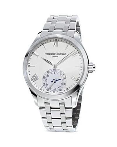 Shop Frederique Constant Horological Smart Watch, 42mm In White/silver
