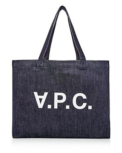 Shop Apc Daniel Denim Tote In Indigo