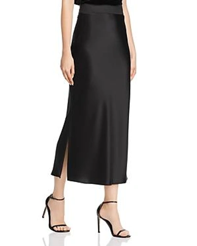 Shop Theory Satin Column Skirt In Black