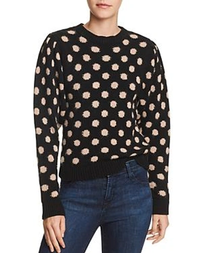 Shop Rebecca Taylor La Vie  Jacquard Dot Sweater In Black Combo