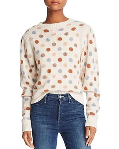 Shop Rebecca Taylor La Vie  Jacquard Dot Sweater In Ivory Multi