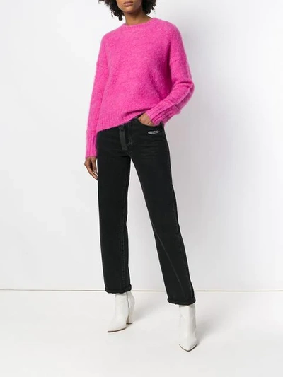 Shop Helmut Lang Fine Knit Jumper In Pink