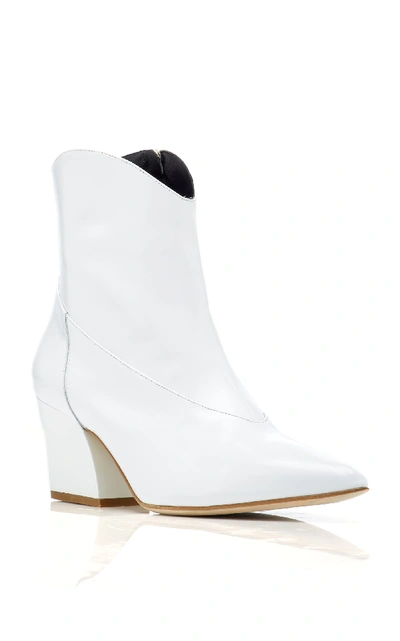 Shop Tibi Dylan Ankle Bootie In White