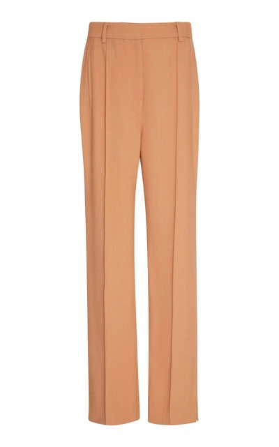 Shop Khaite Carla High-rise Straight-leg Pants In Neutral