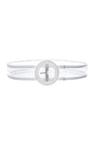 Shop Alexa Chung Alexachung Plastic Triple Stitch Belt In White