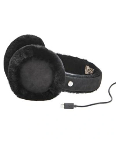 Shop Ugg Sheepskin Bluetooth Earmuffs In Black