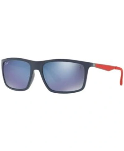 Shop Ray Ban Ray-ban Sunglasses, Scuderia Ferrari Rb4228m In Blue