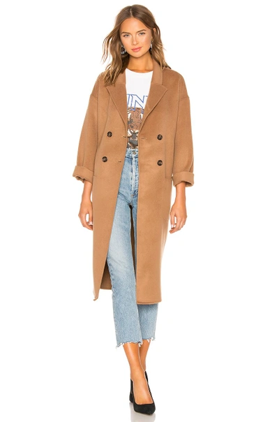 Shop Anine Bing Dylan Coat In Brown