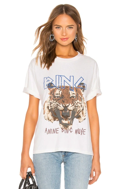 Shop Anine Bing Tiger Tee In White