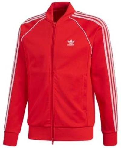 Shop Adidas Originals Men's Superstar Adicolor Track Jacket In Scarlet