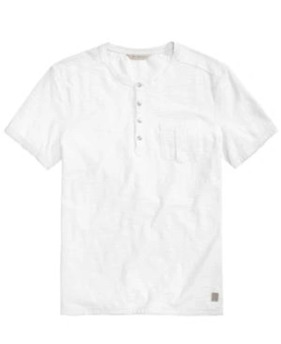 Shop Calvin Klein Jeans Est.1978 Men's Heathered Pocket Henley In Classic White