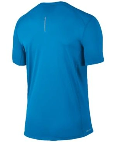 Shop Nike Men's Dry Miler Running T-shirt In Equator Blue