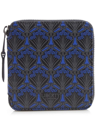 Shop Liberty London Small Wallet In Iphis Canvas In Blue