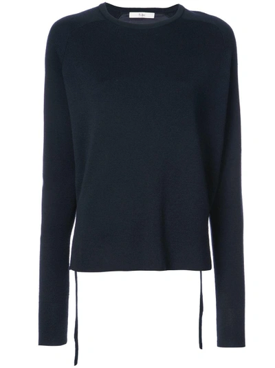 Shop Tibi Ruched Back Sweater - Blue