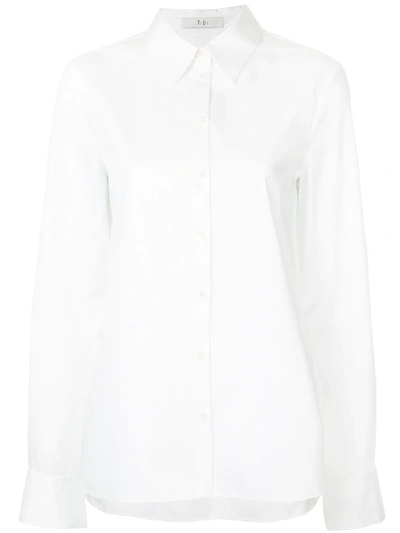 Shop Tibi Tech Poplin Tailored Shirt - White