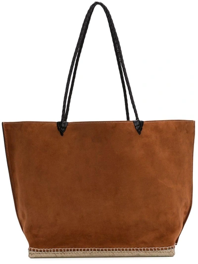 Shop Altuzarra Large Espadrille Tote Bag In Brown