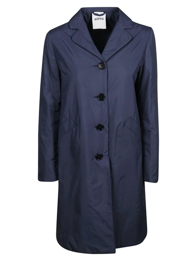 Shop Aspesi Caramella Coat In Blu
