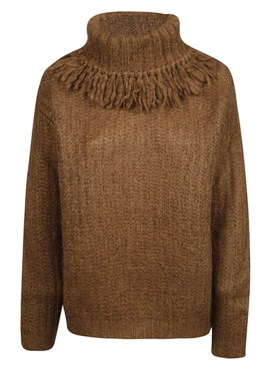 Shop Miu Miu Turtleneck Sweater In Ftabacco