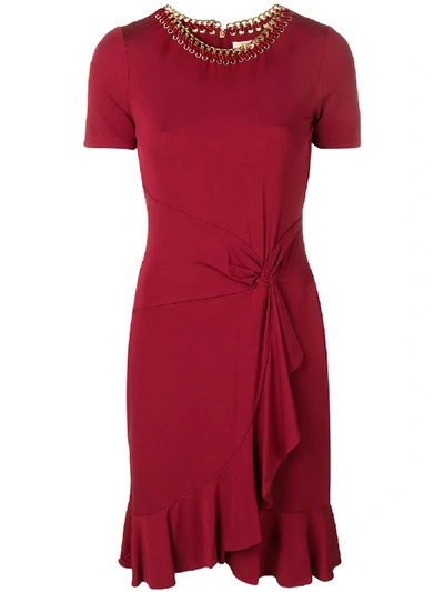 Shop Michael Michael Kors Ruched Short Dress - Red