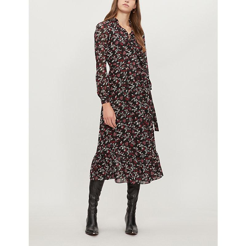 michael kors botanical georgette wrap dress