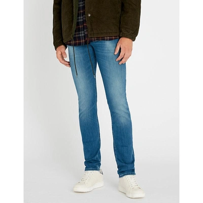Shop 7 For All Mankind Ronnie Luxe Performance Slim-fit Skinny Jeans In Mid Blue