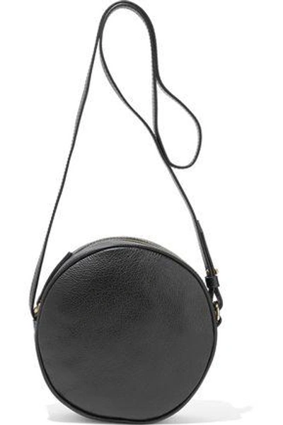 Shop Iris & Ink Woman April Pebbled-leather Shoulder Bag Black
