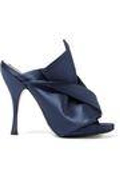 Shop N°21 Woman Knotted Satin Mules Navy