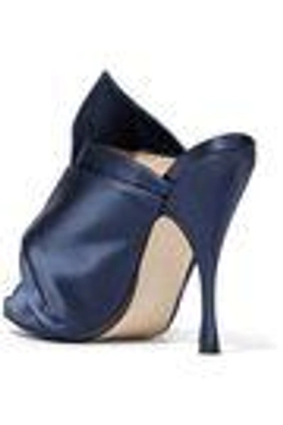 Shop N°21 Woman Knotted Satin Mules Navy