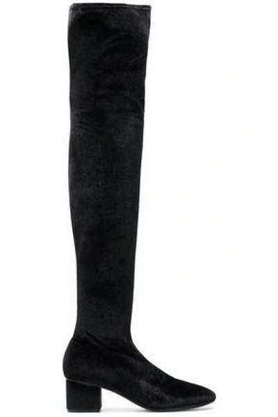 Shop Sigerson Morrison Woman Velvet Over-the-knee Boots Black