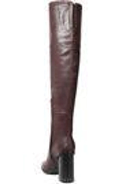 Shop Sigerson Morrison Woman Mars Studded Thigh Boots Merlot