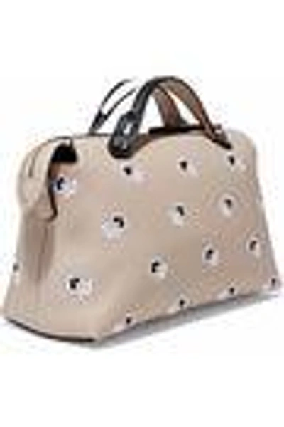 Shop Fendi Woman By The Way Medium Embroidered Leather Tote Beige