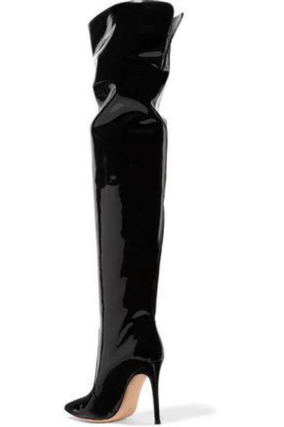 Shop Gianvito Rossi Woman Rennes 100 Patent-leather Over-the-knee Boots Black