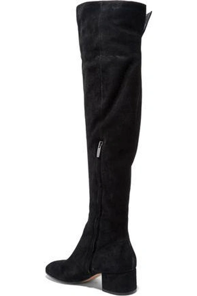 Gianvito Rossi Woman Suede Over-the-knee Boots Black In Black