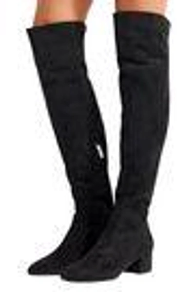 Gianvito Rossi Woman Suede Over-the-knee Boots Black In Black