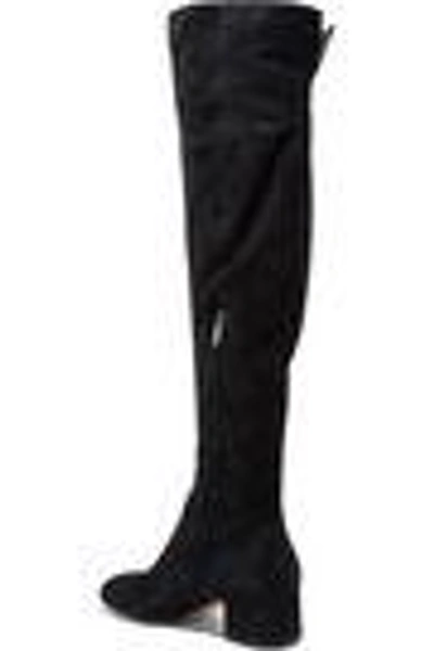 Gianvito Rossi Woman Suede Over-the-knee Boots Black In Black
