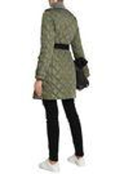 Shop Ashley B Woman Quilted Shell Down Jacket Army Green