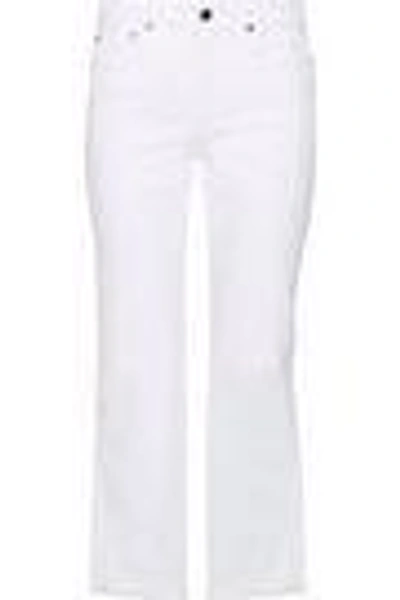 Shop Alice And Olivia Perfect High-rise Kick-flare Jeans In White
