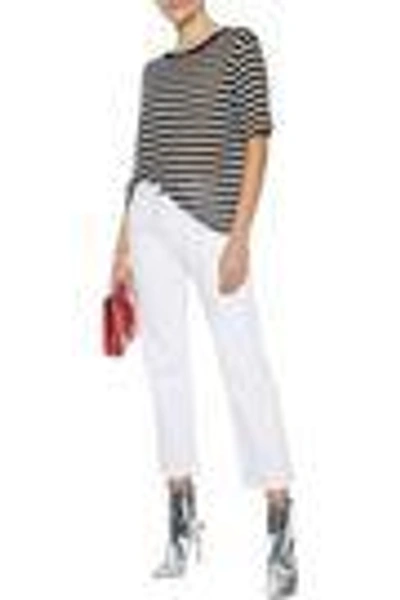 Shop Alice And Olivia Perfect High-rise Kick-flare Jeans In White