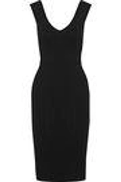 Shop Elizabeth And James Woman Selby Ribbed-knit Dress Black