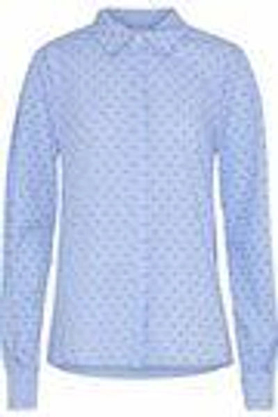Shop Derek Lam 10 Crosby Gingham Fil Coupé Cotton Shirt In Light Blue
