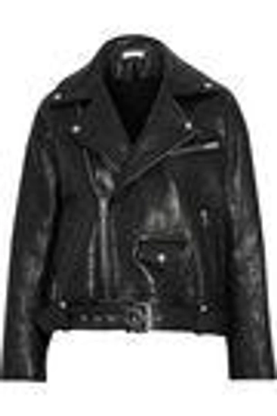 Shop Iro Woman Vandry Studded Leather Biker Jacket Black