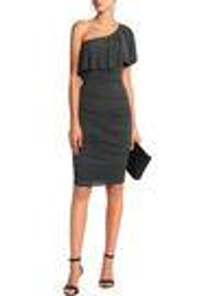 Shop Bailey44 Bailey 44 Woman Roomba One-shoulder Ruched Stretch-jersey Dress Dark Gray