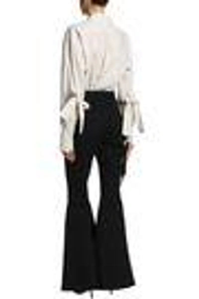 Shop Ellery Woman Ophelia Button-detailed High-rise Flared Jeans Black