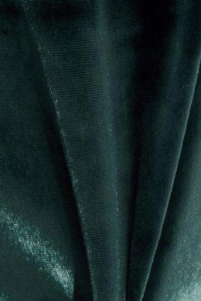 Shop J Brand Velvet Midi Dress In Emerald