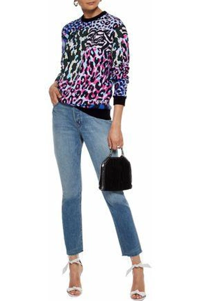 Shop Versace Printed Cotton-fleece Sweatshirt In Multicolor