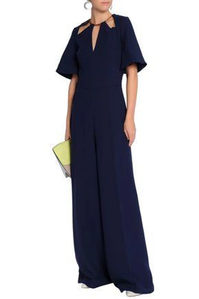 Shop Roksanda Woman Cutout Crepe Jumpsuit Navy