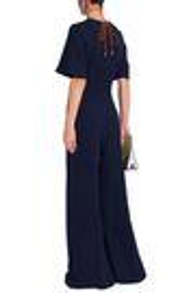 Shop Roksanda Woman Cutout Crepe Jumpsuit Navy