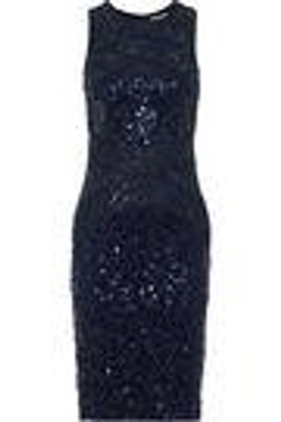 Shop Rachel Gilbert Woman Renee Bead And Sequin-embellished Tulle Dress Midnight Blue