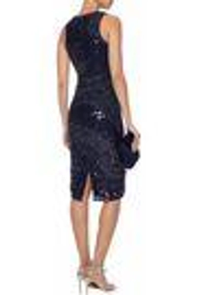 Shop Rachel Gilbert Woman Renee Bead And Sequin-embellished Tulle Dress Midnight Blue