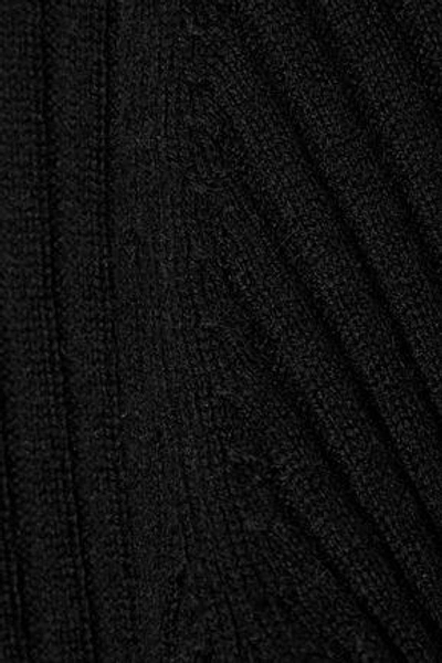 Shop Iro Ribbed Wool Turtleneck Sweater In Black